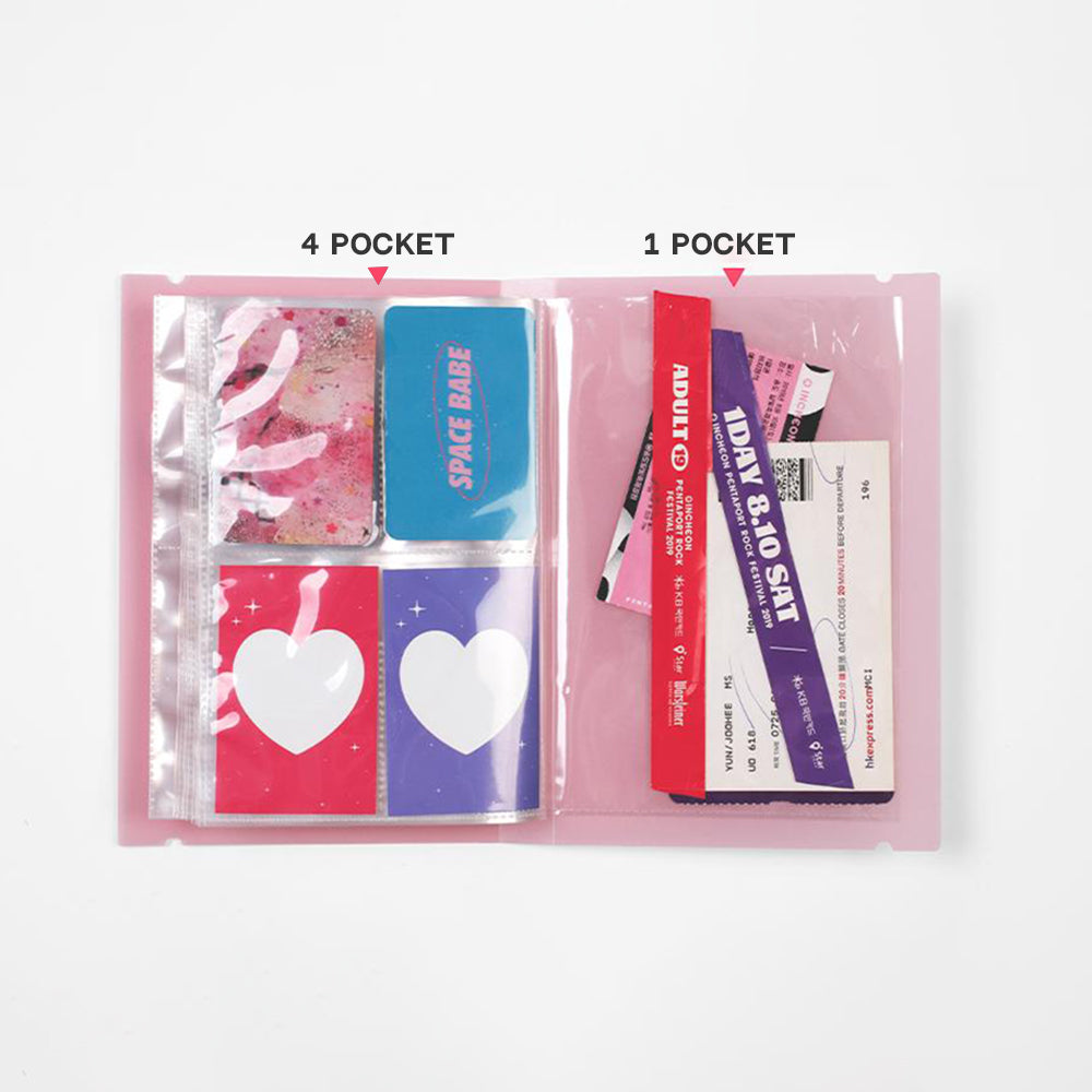 deco pocket double sticker binder + refills (40 sheets