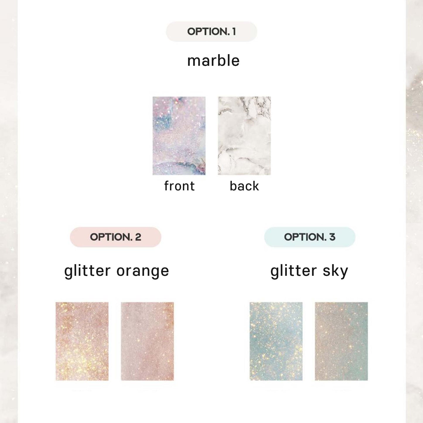 glitter photocard binder filler cards